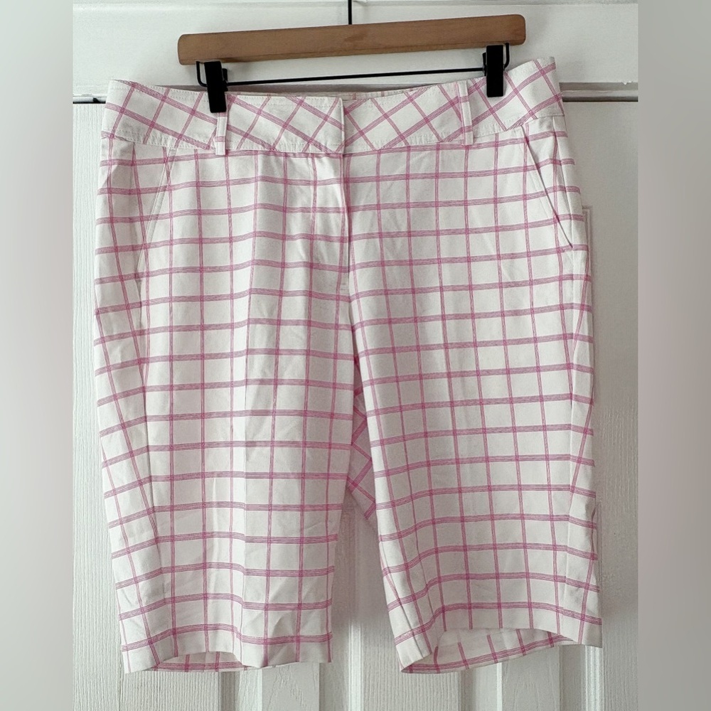 Tommy Armour Pink Plaid Dri-Fit Golf Shorts Size 14 EUC - Picture 1 of 6